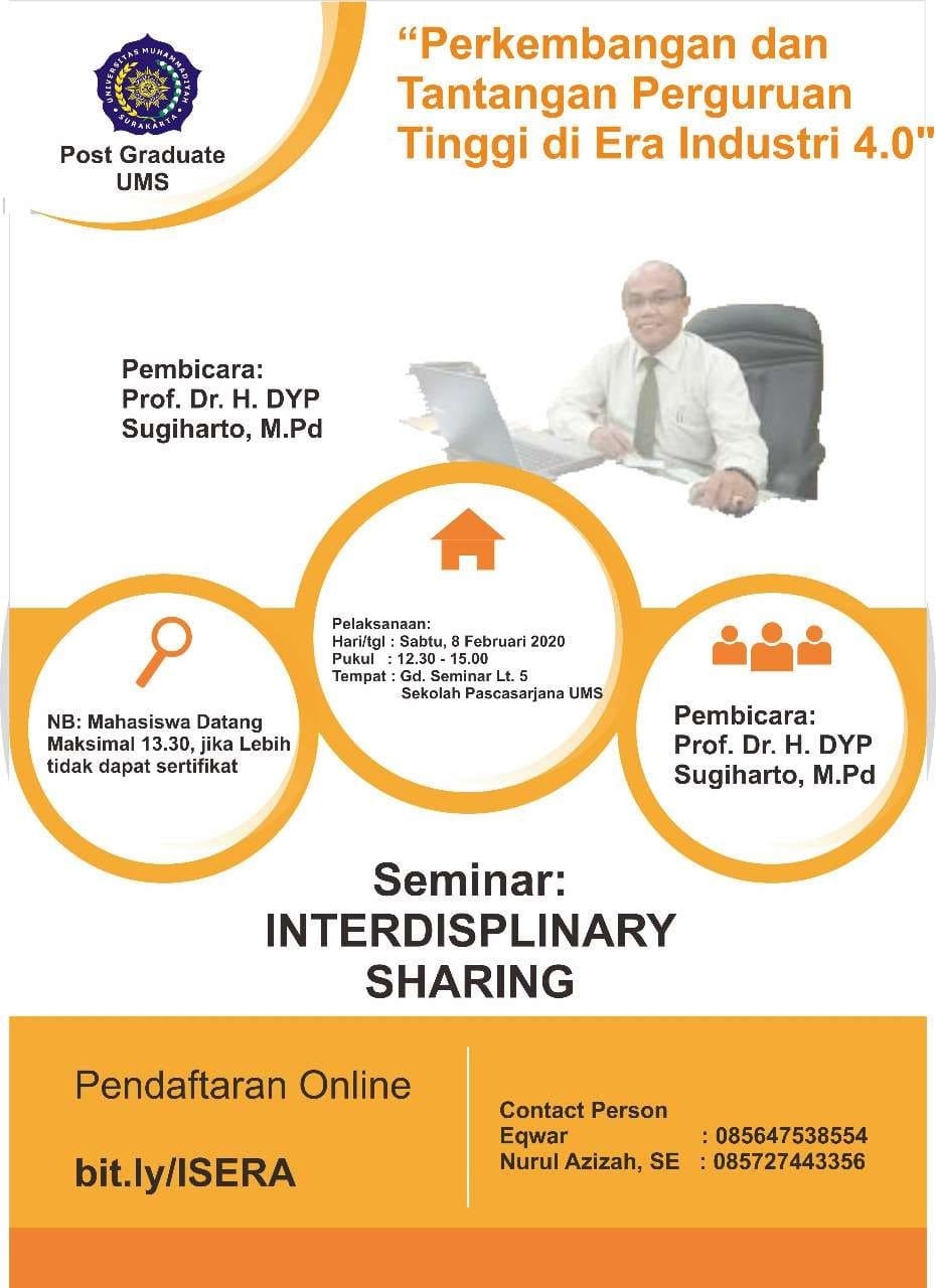 Pamflet seminar Perkembangan dan Tantangan Perguruan Tinggi di Era Industri-min